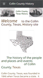 Mobile Screenshot of collincountyhistory.com